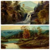 GEORGE WILLIS PRYCE (British 1866 - 1949) oil on canvas - 'Fall on the Conway, N W', 24 x 37cms