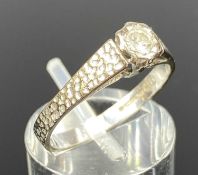 18CT WHITE GOLD SOLITAIRE DIAMOND RING, approx 0.20ct, size O, 3.1gms Provenance: private collection