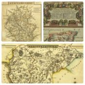 THREE SMALL ANTIQUE MAPS, Merionethshire, engraved by J. Roger after G. Cole, 19 x 23.5cms, Road