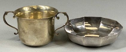 SILVER COLLECTABLES including Elizabeth II ten sided bowl, London 1971, C J Vander Ltd, 11cms (w)