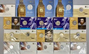 ROYAL MINT PROOF COMMEMORATIVE FINE SILVER COINS, three Big Ben 2015 £100 coins, three Britania 2015