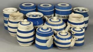 ASSORTED CORNISHWARE, T. G. Green and other makes, including three lidded storage jars for Loaf