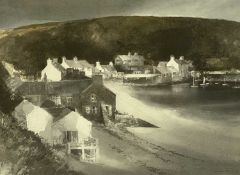 ‡ WILLIAM SELWYN (Welsh b.1933) artist proof print - Porthdinllaen, signed in pencil, 41.5 x 56cms