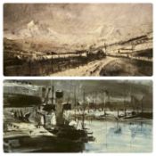 ‡ WILLIAM SELWYN (Welsh b.1933) two limited edition (73/300) prints - 'Gaeaf Dyffryn Mymbyr' and '