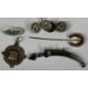 ASSORTED SILVER JEWELLERY including necklaces, seed pearl bar brooch, set of four buttons, horseshoe - Image 2 of 4