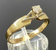 14CT GOLD DIAMOND SOLITAIRE RING, approx 0.20ct, size R, 3.8gms Provenance: private collection
