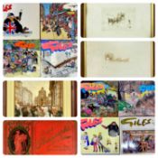 ASSORTED ITEMS including portfolio of photographs of famous scenes, cities and paintings, John L.