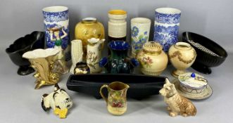 ASSORTED BRITISH & CONTINENTAL CERAMICS including Royal Worcester ivory jug decorated with flowers