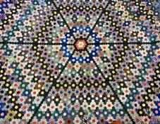 HAND STITCHED PATCHWORK BED COVER, approx. 260 x 220cms Provenance: private collection Ynys Môn