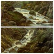 EDWIN MASTERS (British 1840 - 1880) oils on board, a pair of Welsh landscapes - 'On the Llugwy'