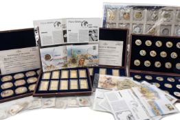 LARGE COLLECTION OF COMMEMORATIVE COINS AND INGOTS including, 2 x Million Dollar Ingot Sets, British