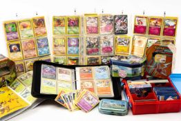 TWO CARD ALBUMS CONTAINING PREDOMINANTLY POKÉMON CARDS comprising early part sets including base