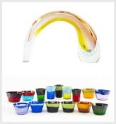 NASON MORETTI 'DANDY COLLECTION' CONTEMPORY GLASS TABLEWARE produced by Nason Moretti Murano in