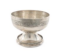 ARTS & CRAFTS SILVER CHALICE, George Nathan & Ridley Hayes, Chester 1911, chased in stylised