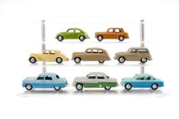 ASSORTED DINKY DIECAST BRITISH SALOON CARS, comprising 254 Vanguard, 166 Sunbeam Rapier, 164