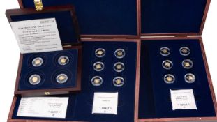 THREE BOXED GOLD COIN COLLECTIONS: YEAR OF THE THREE KINGS containing 4x 0.5g 14ct miniature gold