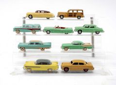 ASSORTED DINKY DIECAST AMERICAN CARS, model numbers 171 Hudson Sedan, 174 Hudson Hornet, 27F