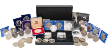 COLLECTION OF ASSORTED CROWNS AND OTHER UK COINS including boxed set containing Datestamp 1953