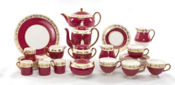 WEDGWOOD 'WHITEHALL' BONE CHINA TEA & COFFEE SERVICE, Pattern number W3994, comprising, 6 x coffee