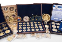 LARGE COLLECTION OF ROYAL FAMILY COMMEMORATIVE COINS, including boxed sets: Historic Moments of