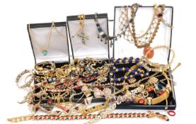 LARGE GROUP OF COSTUME JEWELLERY, including stone set necklaces, bracelets etc. (qty) Provenance: