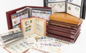 LARGE COLLECTION OF STAMPS, FIRST DAY COVERS & PRESENTATION PACKS including five albums of Royal