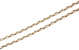 14CT GOLD BELCHER LONG CHAIN, 174cms long, looped to a single claw clasp, 41.6g Provenance: