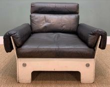 MID-CENTURY SIGURD RESELL FOR VATNE MOBLER LOUNGE CHAIR, circa 1968, painted wooden frame with