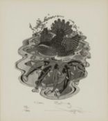 ‡ COLIN SEE-PAYNTON limited edition (73/100) wood engraving - titled in pencil 'Wren Bathing' signed