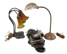 VINTAGE WALL MOUNTED BELL TELEPHONE, c. 1900, Bakelite and cast iron, together with GEC nickel