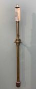 FRENCH BRASS SHIP'S BAROMETER, J. Salleron, Paris, no. 67, on gimble mount, steel vernier scale,