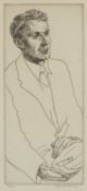 EDGAR HOLLOWAY (English, lived Wales 1914-2008) limited edition (28/75) etching - portrait of the