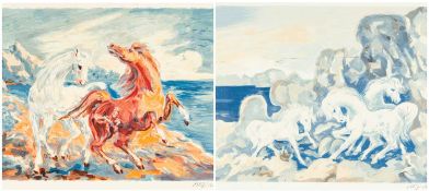 ‡ ALIGI SASSU (Italian, 1912-2000) pair limited edition lithographs - Cavalli, and another by the