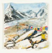 ‡ PETER KETTLE RCA (British Contemporary) litter collage - 'Khumbu Glacier from Kala Pattar -