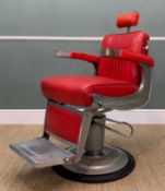 VINTAGE BELMONT APOLLO BARBERS CHAIR, 360 rotation, reclining backrest, height adjustable