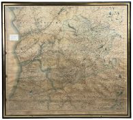 MONTGOMERYSHIRE, Standford (Edward, publisher) antique Ordnance survey map, including parts of