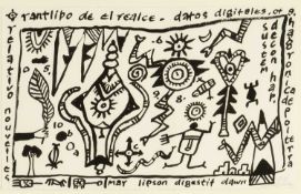 ‡ ALAN DAVIE (Scottish 1920-2014), gouache on paper - 'Opus D 1990', titled and dated 1990 on