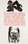 ‡ PAUL PETER PIECH (American-Welsh 1920-1996) limited edition (30/75) two colour woodcut - quote