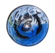 ‡ GREGORY JOHN FORD (English Contemporary) coloured glass plate - entitled verso, 'Graal', signed