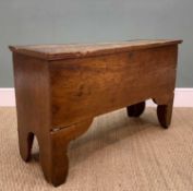 ANTIQUE BOARDED FRUITWOOD COFFER CHEST, 103.5 (w) x 39 (d) x 62cms (h) Provenance: private