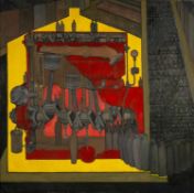 PHILIP MUIRDEN (Welsh 1932 - 2023) large oil on canvas - entitled verso 'Parade of the