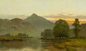 ALFRED DE BREANSKI JNR (British 1877- 1957) oil on canvas - entitled 'Moel Siabod, North Wales',