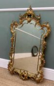 18TH CENTURY STYLE GILT BRASS MARGINAL MIRROR, 104 x 60cms Provenance: private collection
