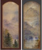 ELIJAH WALTON (British 1832-1880) pair of watercolours - inscribed verso, 'Langdale Pike as seen