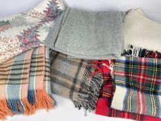 COLLECTION OF ASSORTED BLANKETS comprising modern quilt, check and plain blankets Provenance: