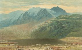 JAMES JACKSON CURNOCK RCA (English 1839-1891) watercolour - entitled 'Llyn Llydaw, Snowdon, North