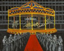 PHILIP MUIRDEN (Welsh 1932 - 2023) oil on canvas - title to label upon frame 'Carousel', 60 x