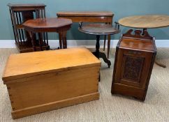 ASSORTED ANTIQUE FURNITURE comprising, Edwardian octagonal table with square under-tier, mahogany