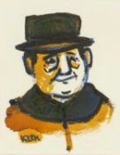 ‡ KAREL LEK (Belgian-Welsh 1929-2020) watercolour - entitled verso 'Study in Chicago', signed, 14.