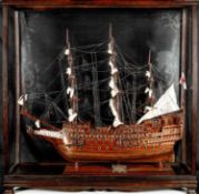 MODERN 1637 MODEL SHIP OF THE LINE, 'SOVEREIGN OF THE SEAS', fully rigged 102 gun first rate ship